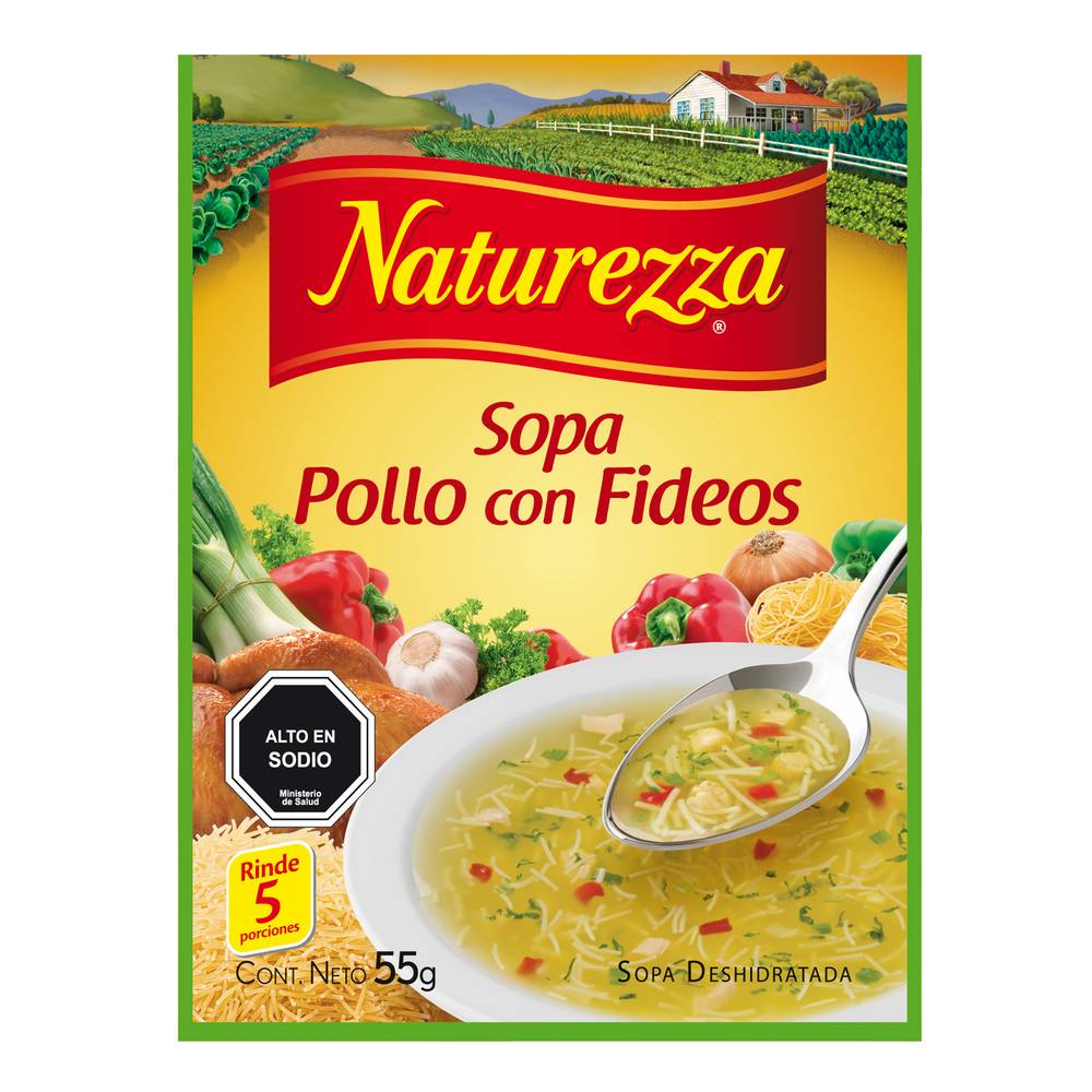 Naturezza sopa de pollo con fideos (sobre 70 g)