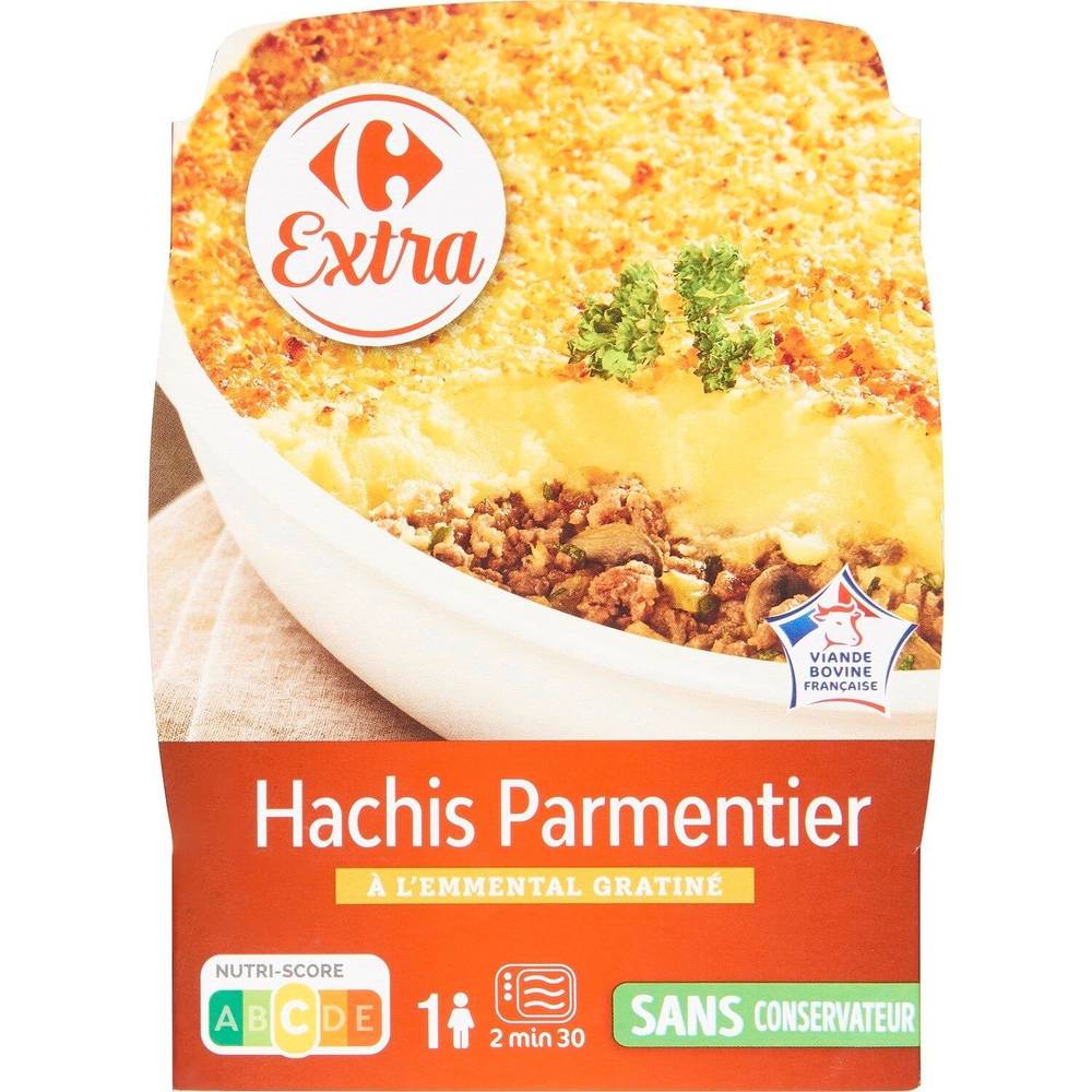 Plat cuisiné hachis parmentier CARREFOUR EXTRA - la barquette de 300g