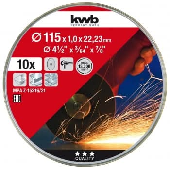 Lata Discos Finos Kwb 115x1mm 10 ud