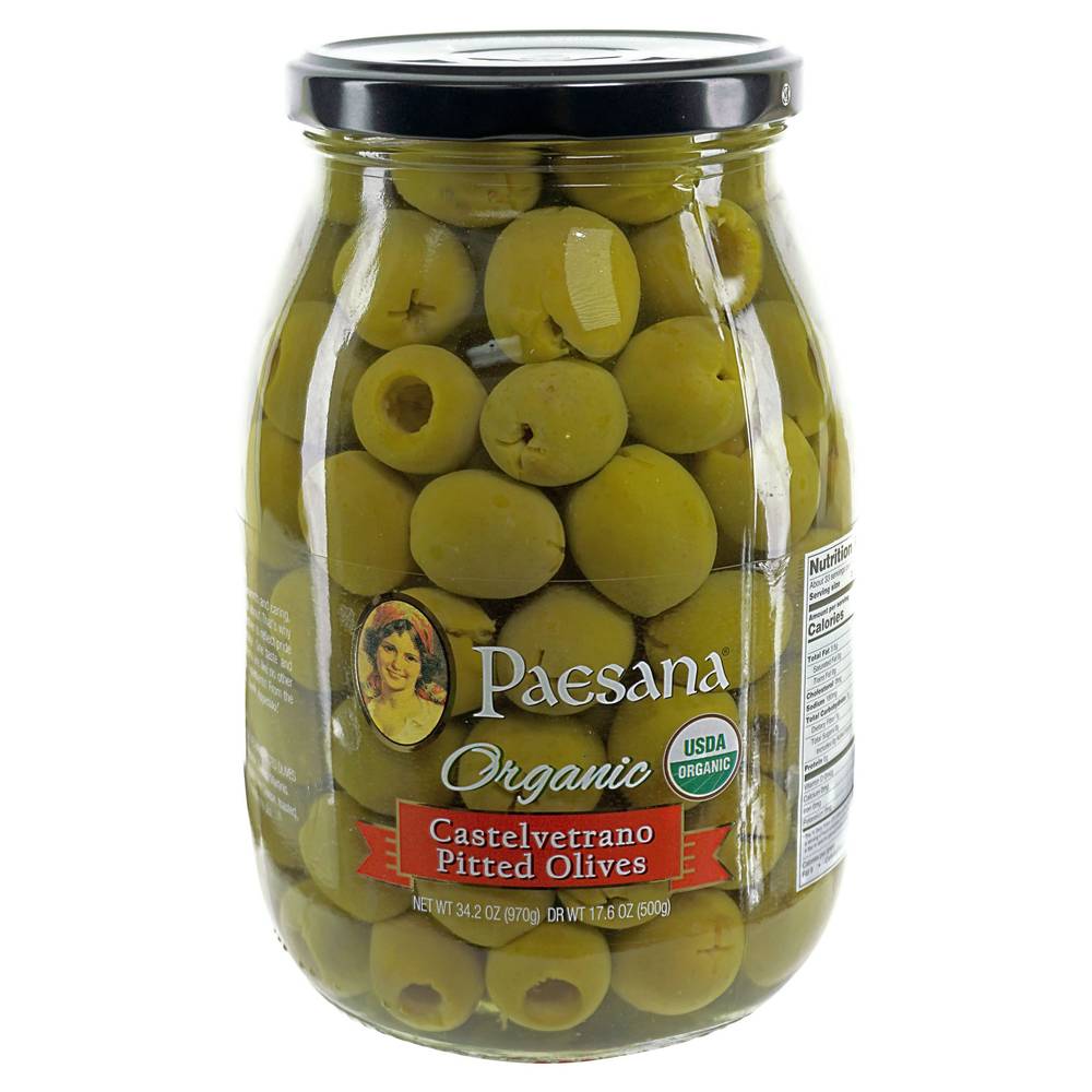 Paesana Organic Castelvetrano Pitted Olives (34.2 oz)