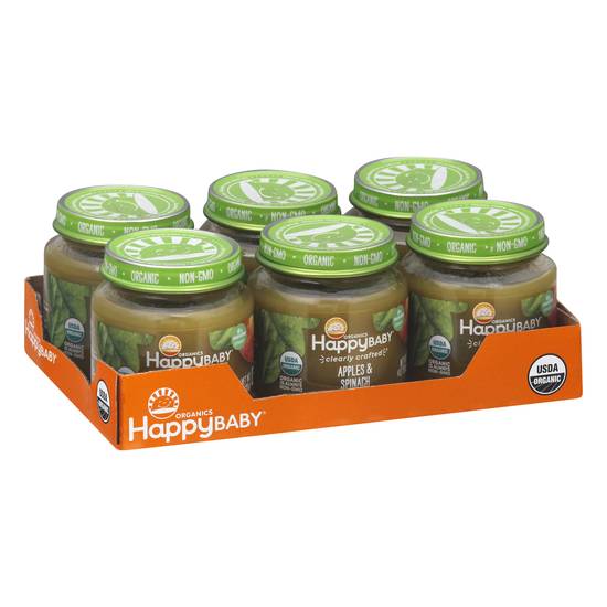 Happy Baby Organic Stage 2 Apples & Spinach Baby Food