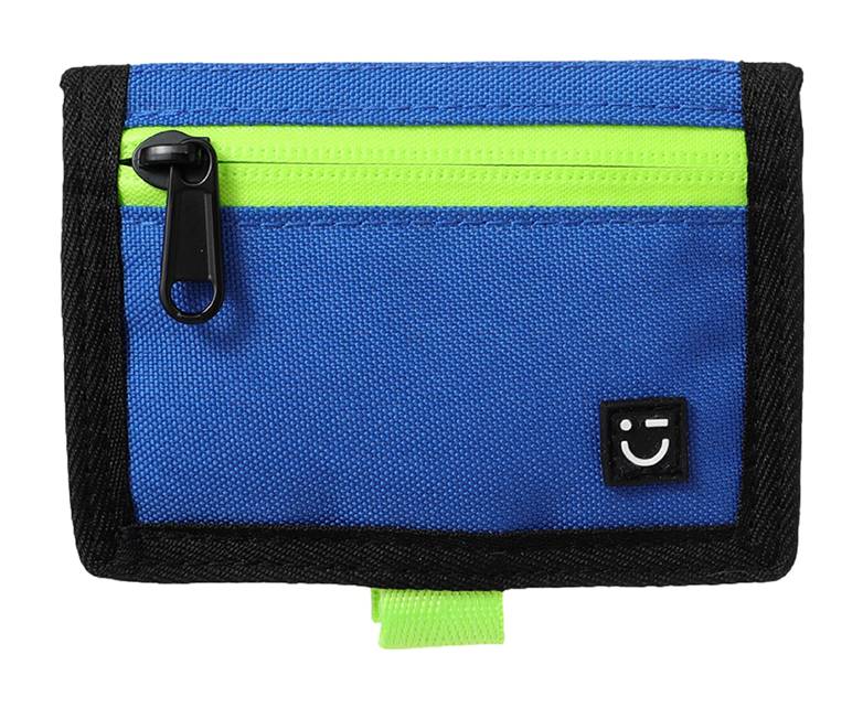 Miniso · Cartera bifold textil, azul