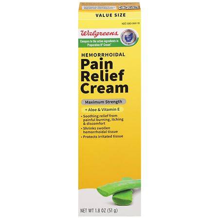 Walgreens Hemorrhoidal Pain Relief Cream