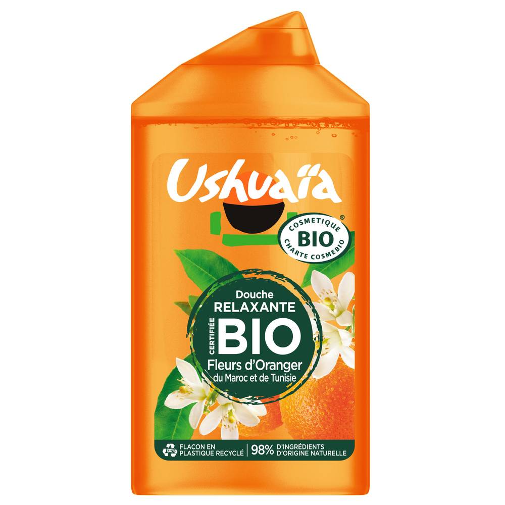Ushuaïa - Gel douche bio fleur d'oranger