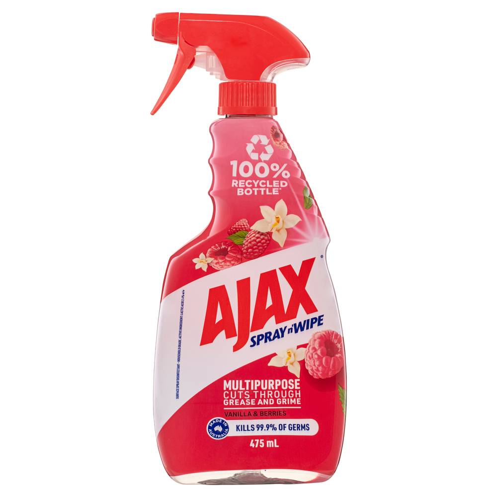 Ajax Spray N' Wipe Multi-Purpose Cleaner Trigger, Vanilla & Berries (475mL)