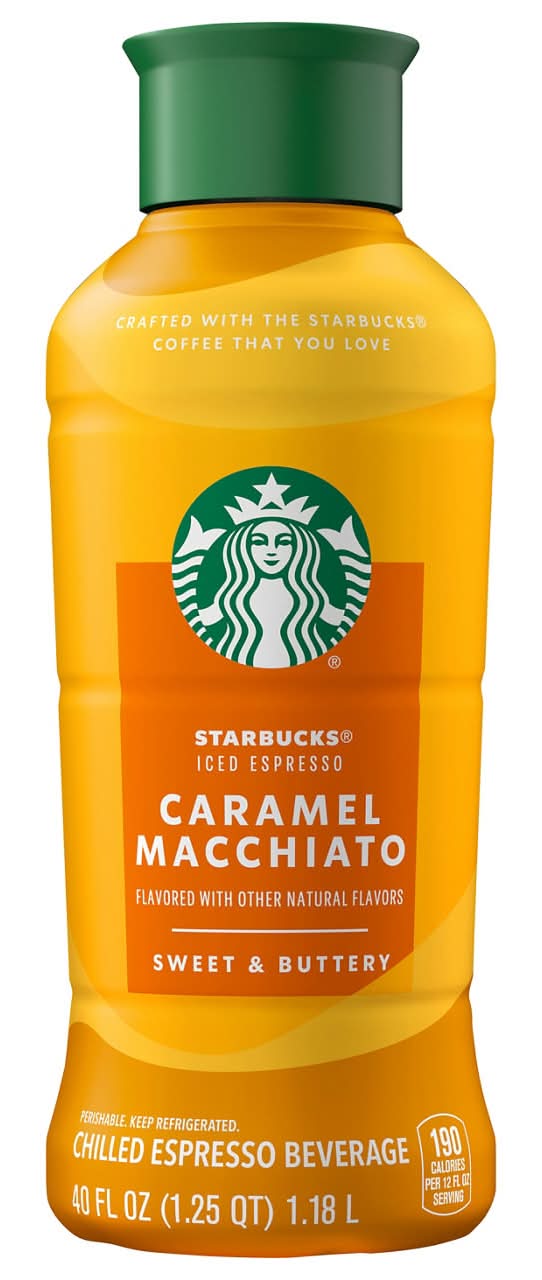 Starbucks Espresso Beverage, Chilled, Caramel Macchiato