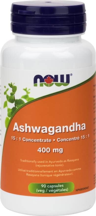 Now Ashwagandha Capsules 400 mg (90 units)