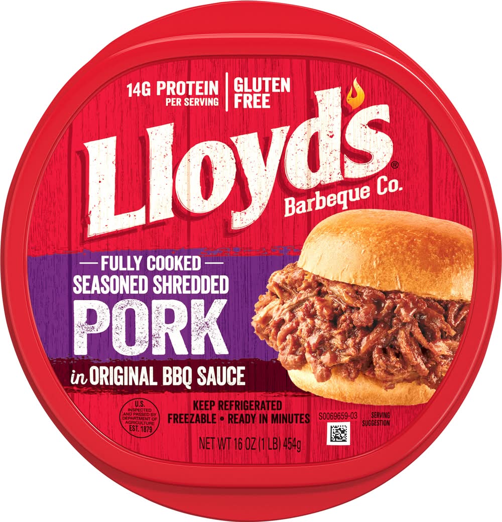 Lloyd’s Seasoned Shredded Pork in Original Bbq Sauce (16 lbs)