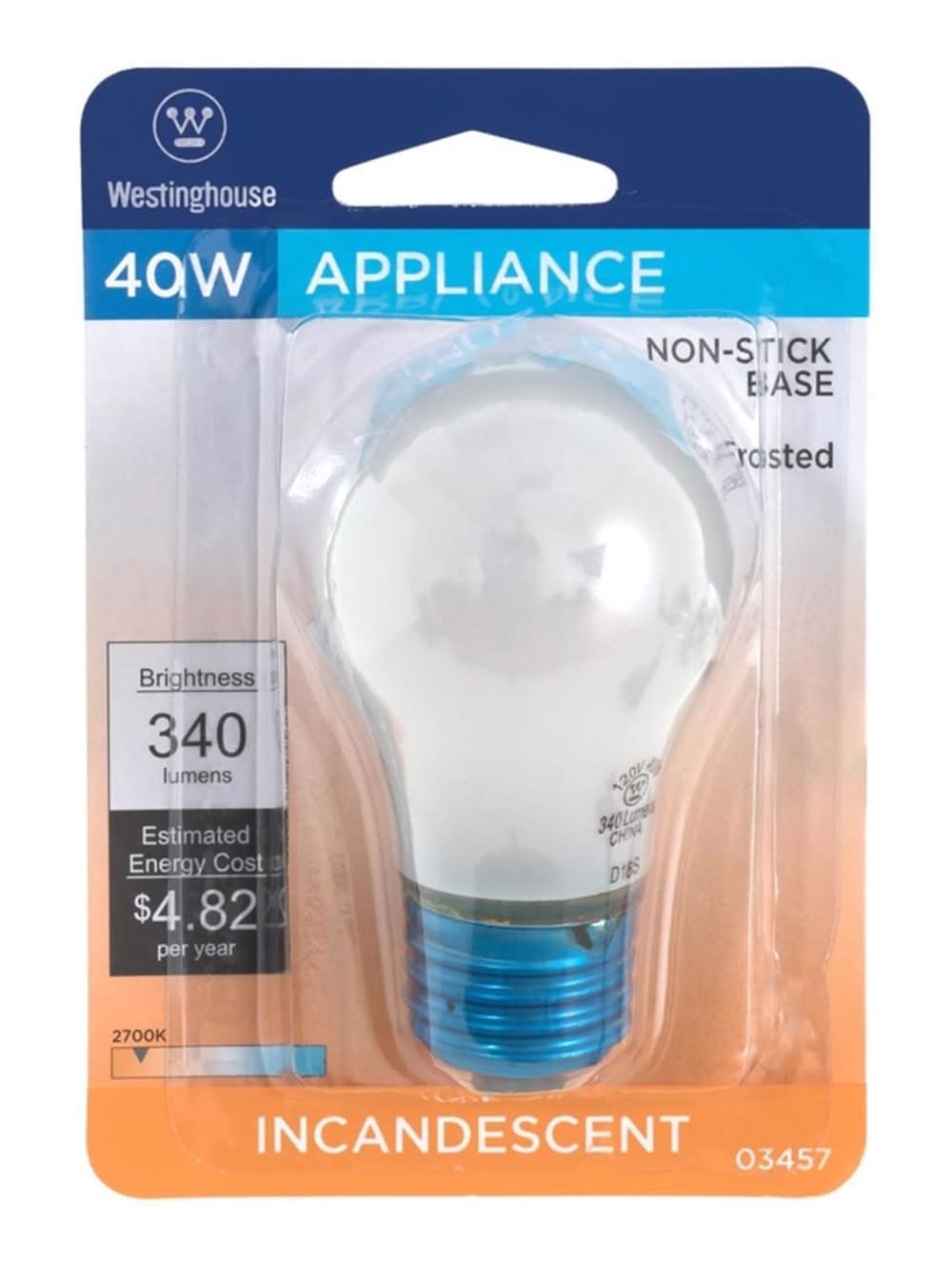 Westinghouse 40 W A15 A-Line Incandescent Bulb E26 (Medium) White 1 Pk