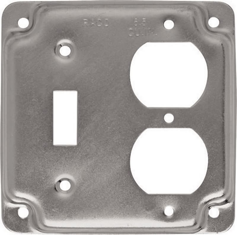 Raco Square Steel 2 Gang 4 In. H X 4 In. W Box Cover