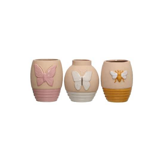 Assorted 3.5" Butterfly Ceramic Vase By Ashland