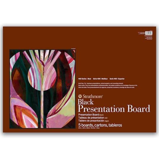 Strathmore 400 Series Black Presentation Board, 20" X 30"