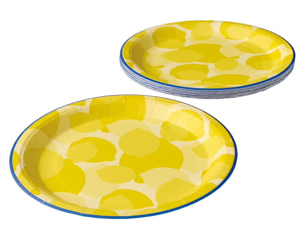 KIRKTON HOUSE Alex's Lemonade Stand Foundation Lemon Dinner Paper Plates