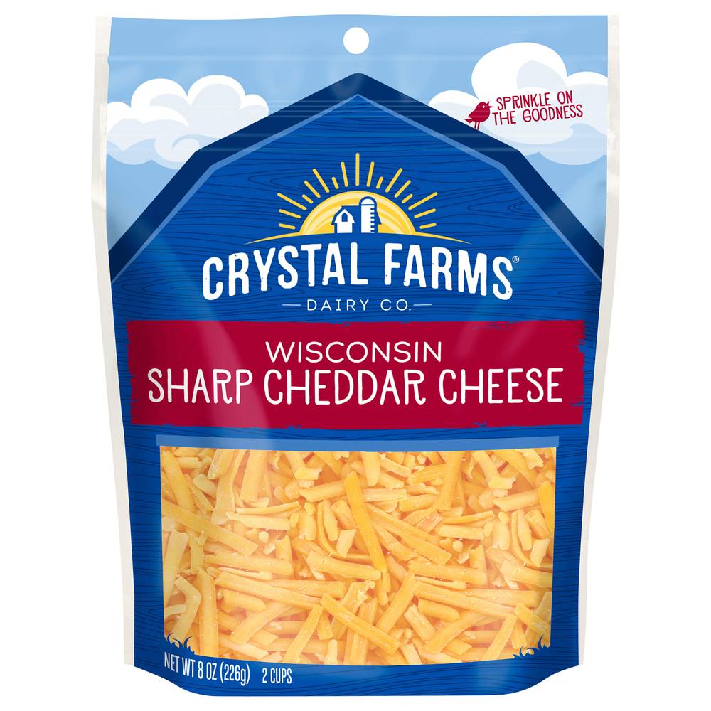 Crystal Farms Wisconsin Sharp Cheddar Cheese (8 oz)