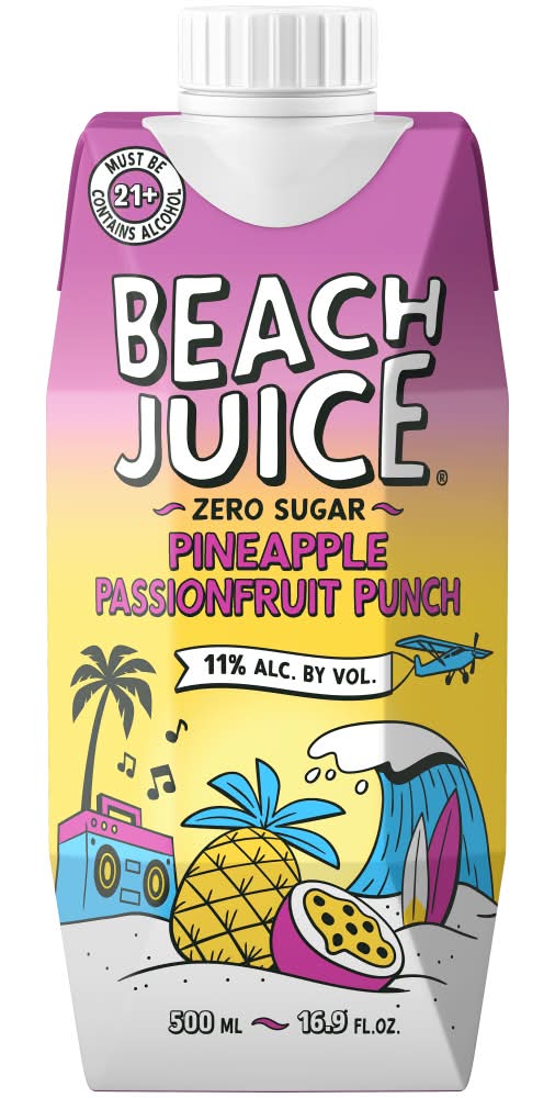 Beach Juice Fruit Juice Drink, Pineapple Passionfruit Punch (16.8 fl oz)