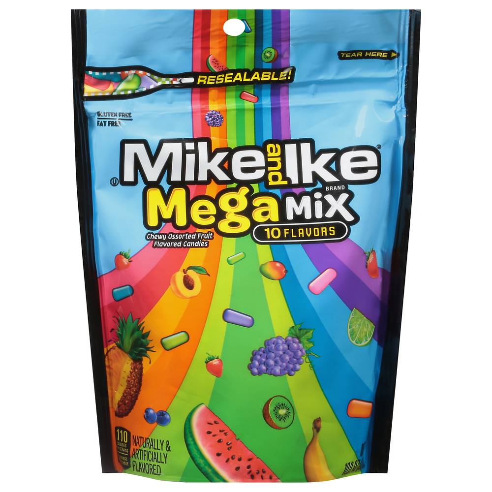 Mike and Ike Mega Mix Chewy Candies, Assorted (10 oz)