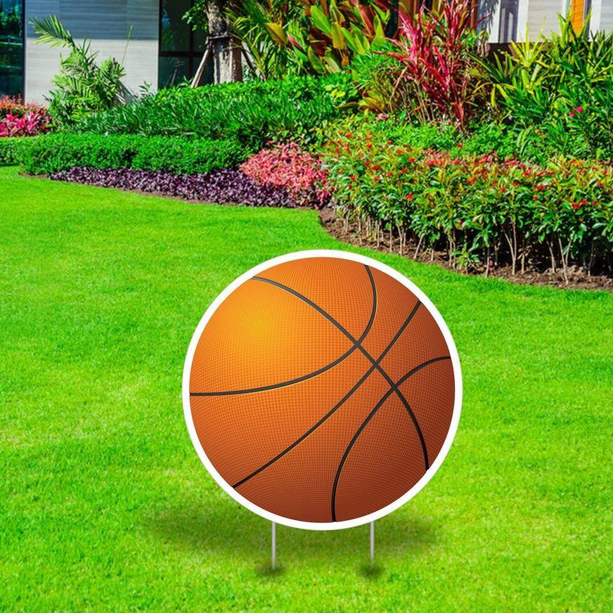 Basketball Corrugated Plastic Yard Sign, 19in