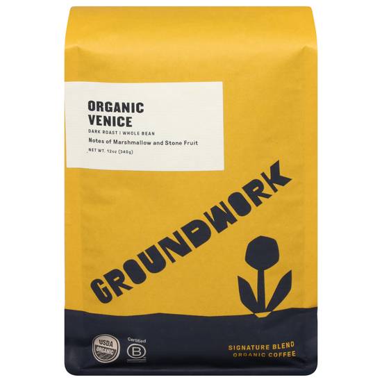 Groundwork Whole Bean Medium Roast Venice Coffee (12 oz)