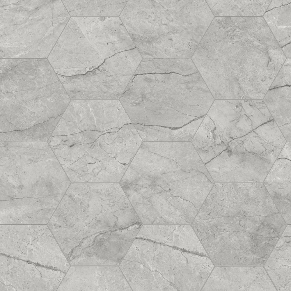 Satori Regent Argento 8-in x 10-in Matte Porcelain Hexagon Floor and Wall Tile (0.44-sq. ft/ Piece) | 1001-0356-0