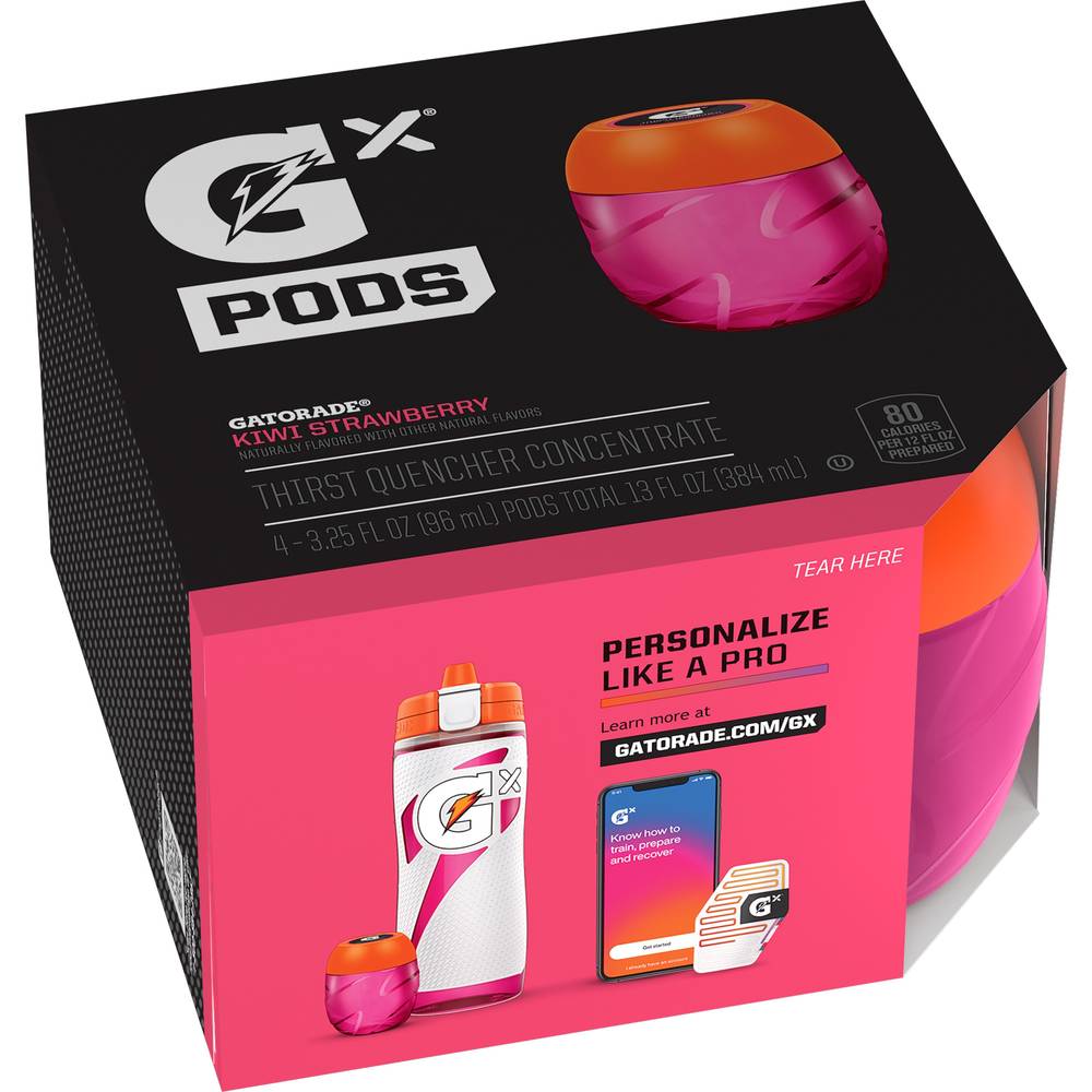 Gatorade Gx Pods Thirst Quencher Concentrate Pods, Kiwi- Strawberry (4 x 3.25 fl oz)