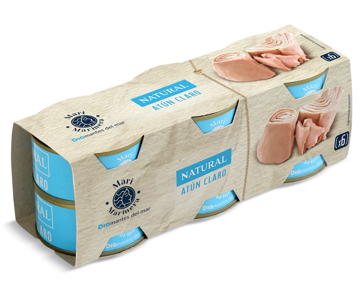Atún Claro Al Natural Mari Marinera De Dia Lata 6 X 60 G