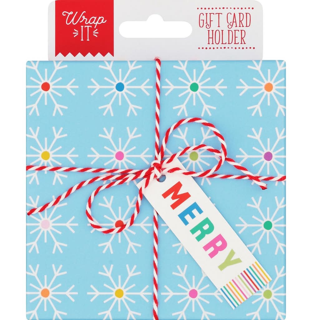 Wrap It "Merry" Gift Card Holder
