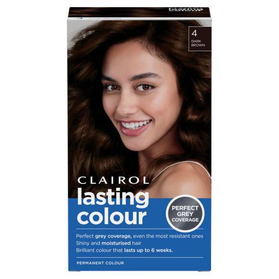 Clairol 4 Dark Brown, Lasting Permanent Hair Colour