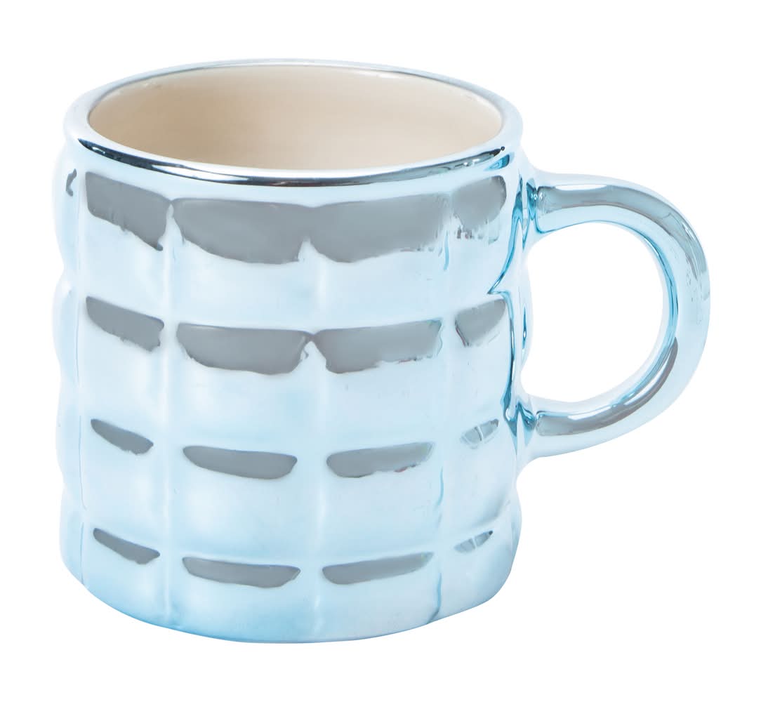 Metallic Puffer Mug Blue