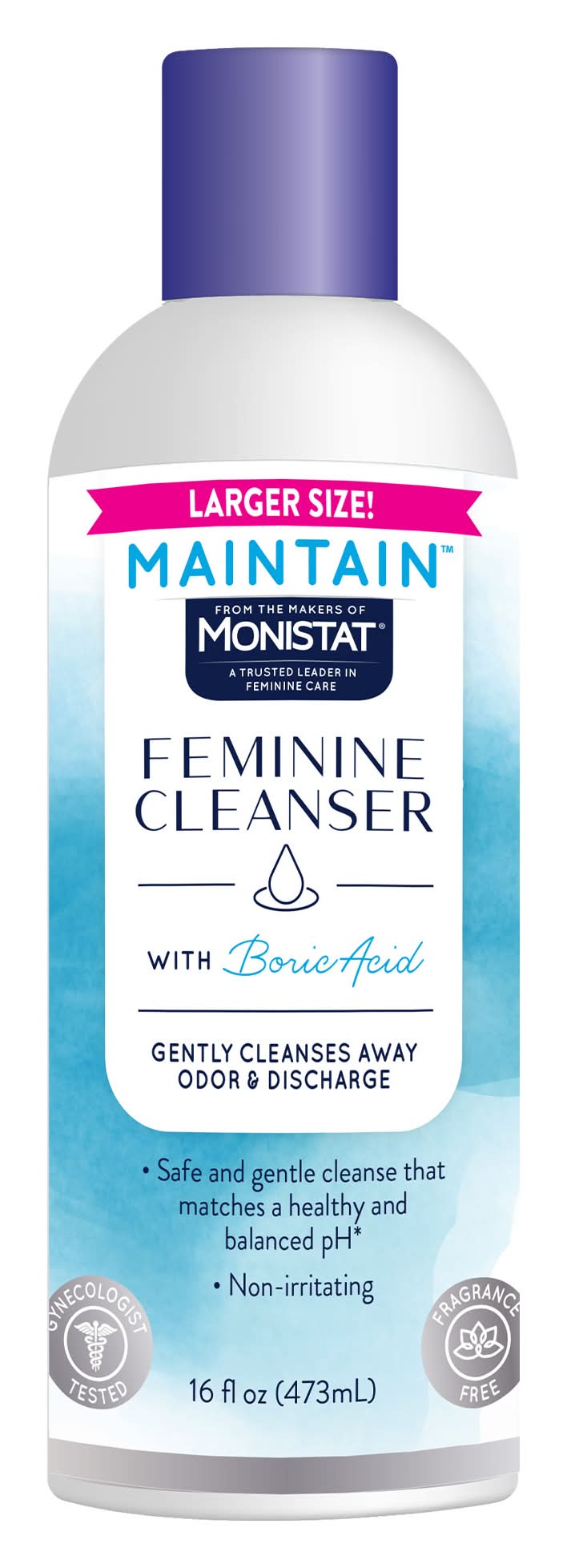 Monistat Maintain Boric Acid Feminine Cleansing Wash (16 fl oz)