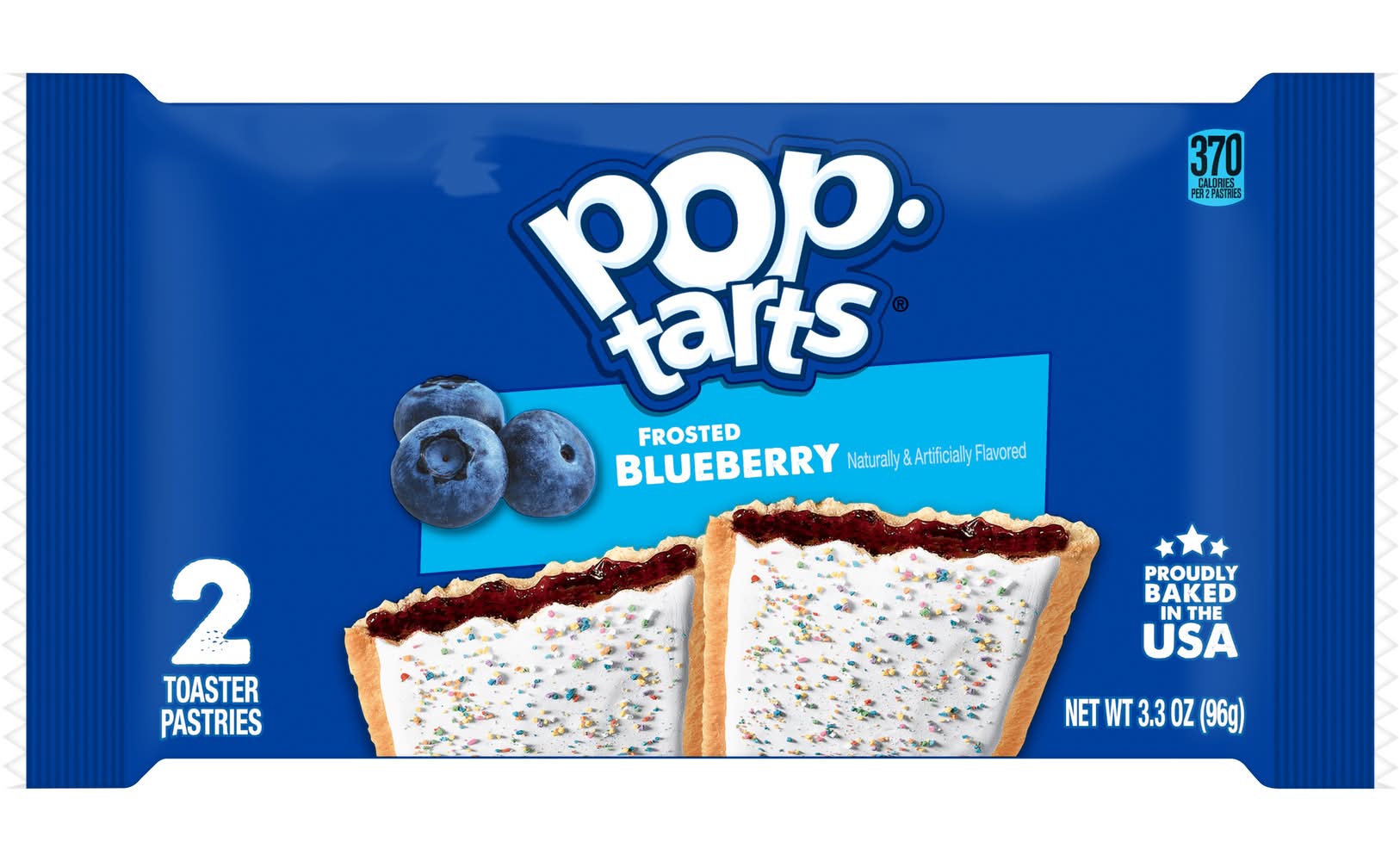 Pop-Tarts Frosted Toaster Pastries, Blueberry (3.3 oz, 2 ct)