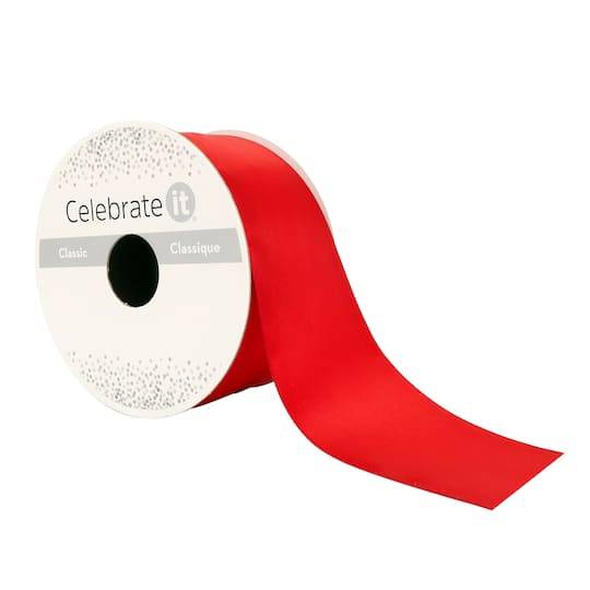 Celebrate It Satin Ribbon, Red