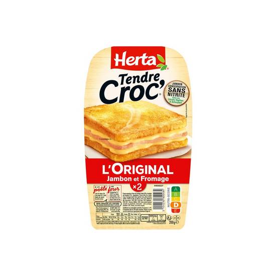 Croque-monsieur jambon fromage sans nitrite HERTA x2