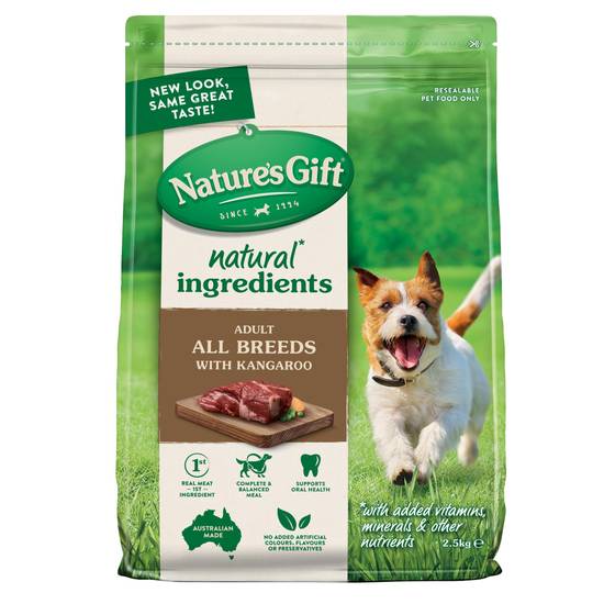 Nature's Gift Adult All Breeds Dry Dog Food With Kangaroo 2.5 kg