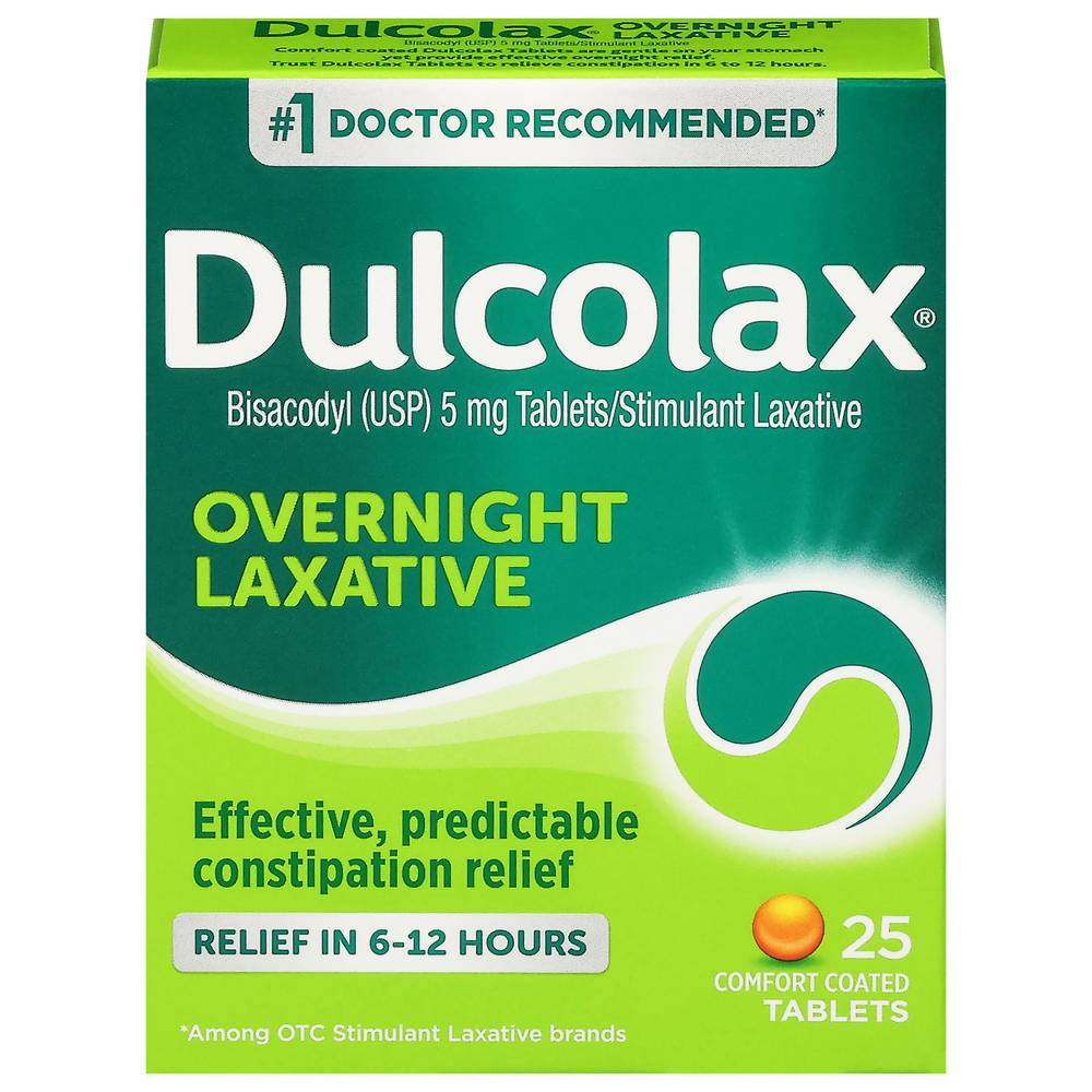 Dulcolax Overnight Relief Stimulant Laxative (0.39 oz, 25 ct)