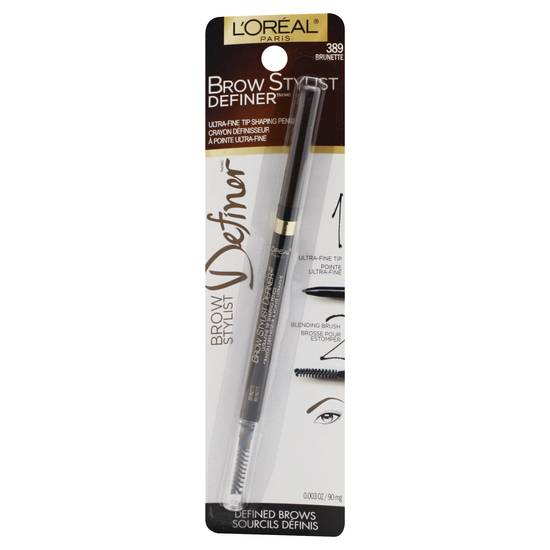 L'oréal Brow Stylst Definer Ultra-Fine Brunette 389 Shaping Pencil