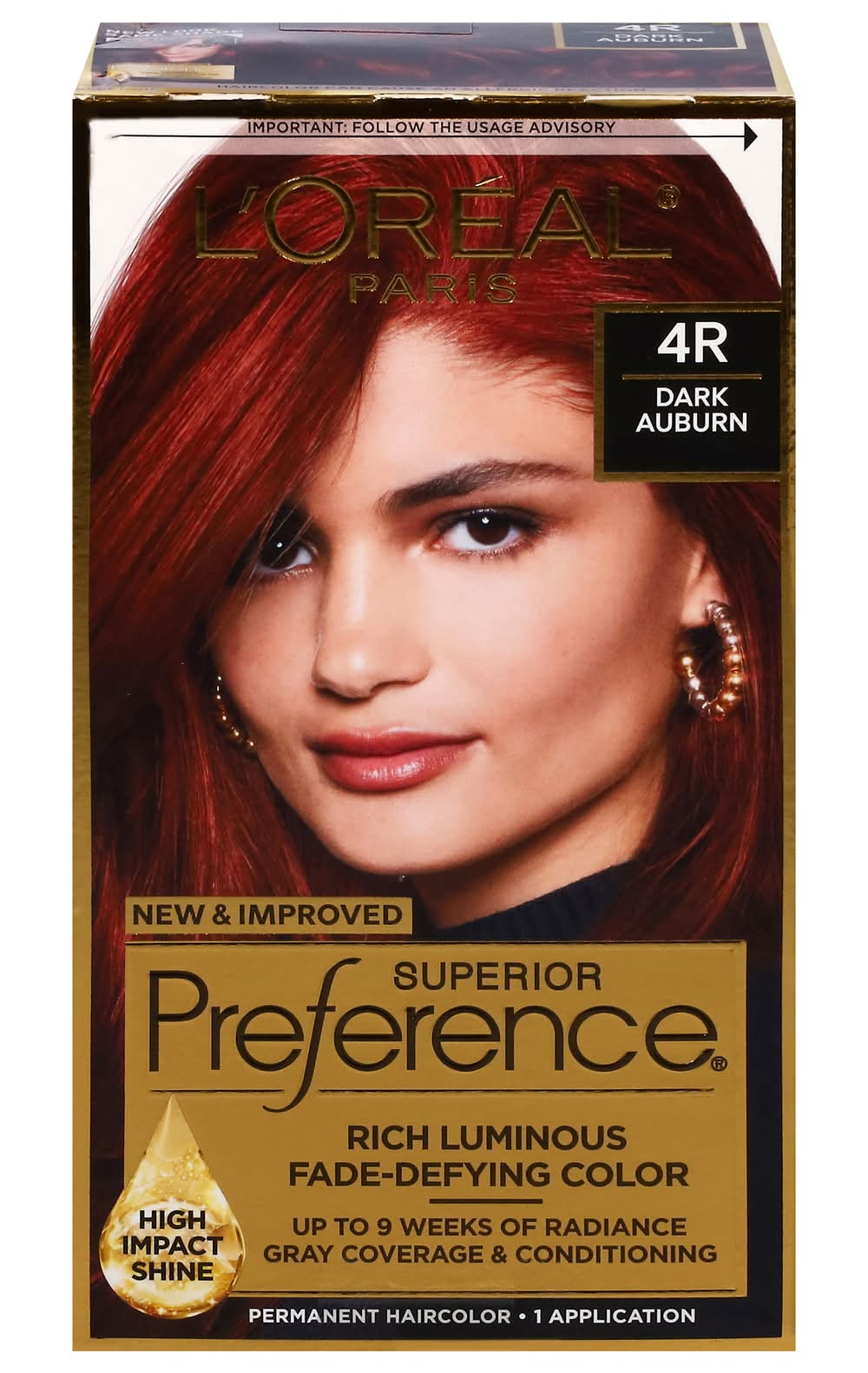 L'Oréal Paris Superior Preference Dark Auburn 4r Permanent Hair Color (9.6 oz)