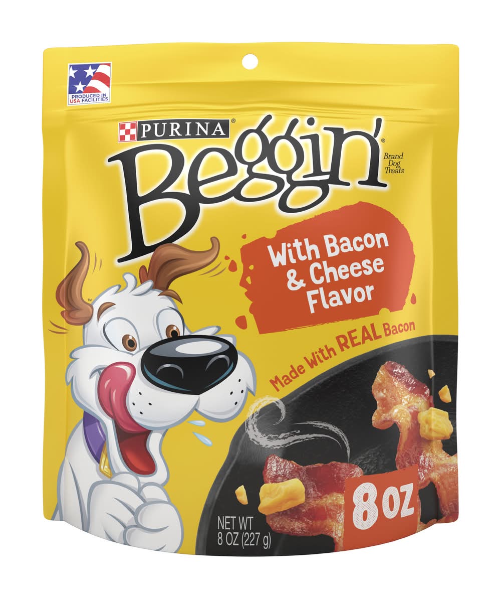 Purina Beggin' With Real Meat Dog Treats, Bacon & Cheese (8 oz)