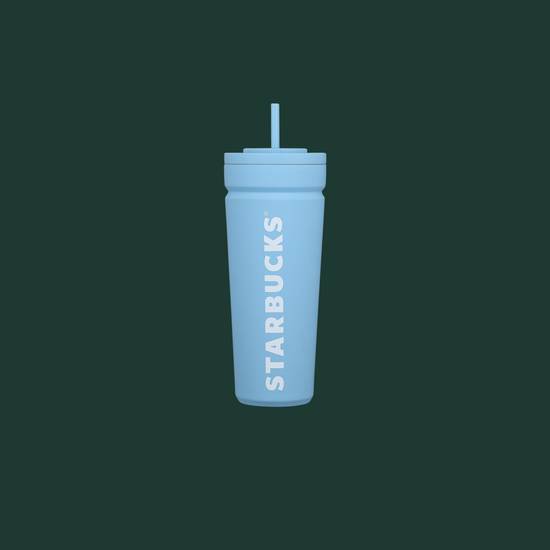 Light Blue Soft-Touch Stainless-Steel Vacuum Cold Cup - 710 mL