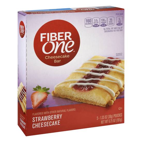 Fiber One Strawberry Cheesecake Bars (5 x 1.4 oz)