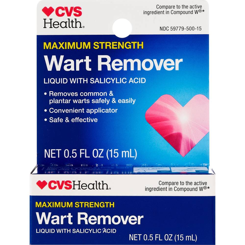 CVS Health Maximum Strength Wart Remover Liquid, 0.5 FL OZ