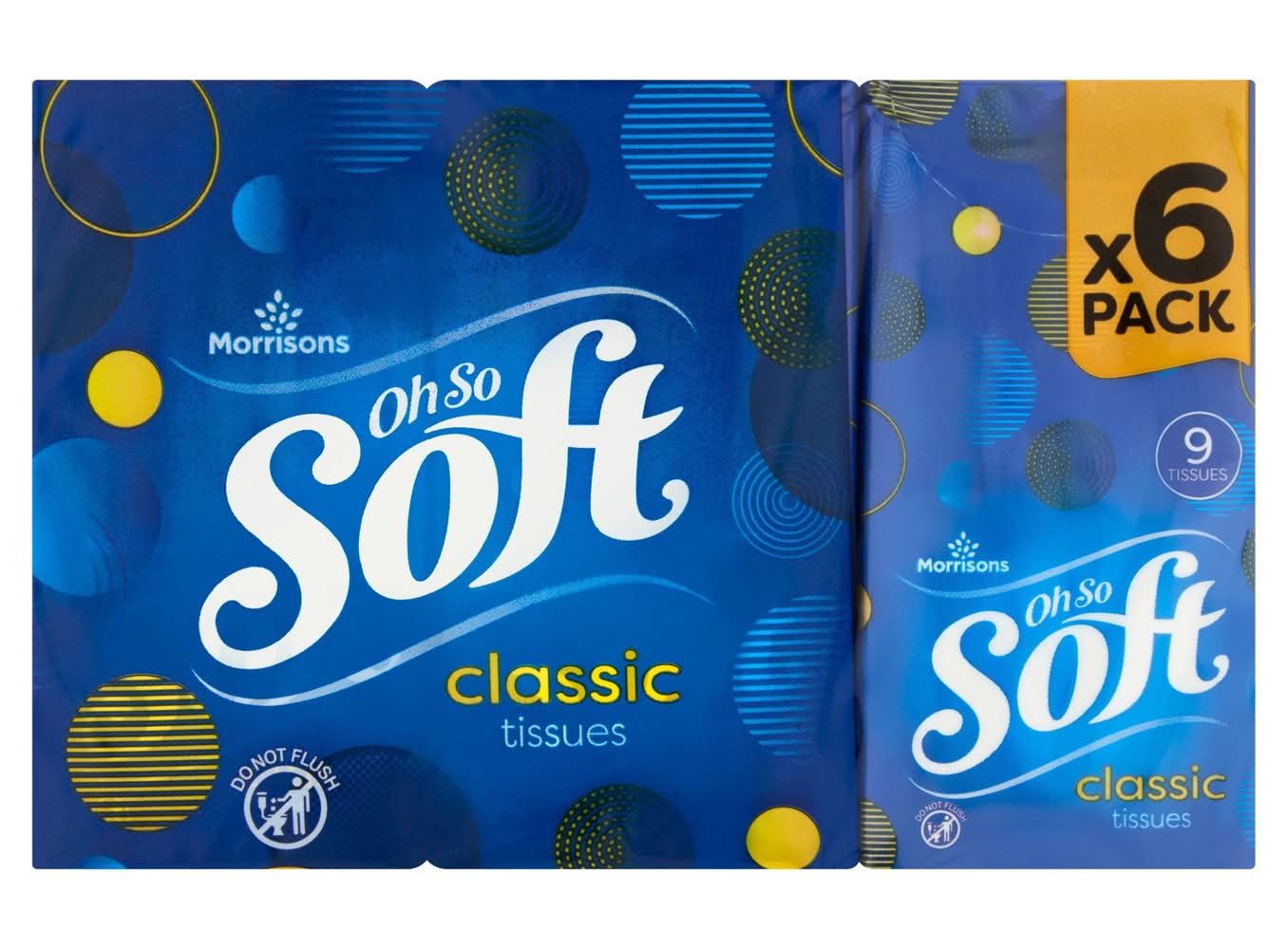 Morrisons Soft Classic Facial Pocket Tissues (6 pack)