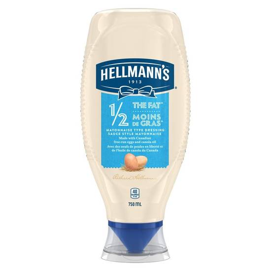 Hellmann's mayonnaise 1/2 moins de gras - mayonnaise dressing light 1/2 fat (750 ml)