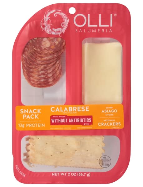Olli Salumeria Calabrese Salami, Asiago Cheese & Crackers (2 oz)