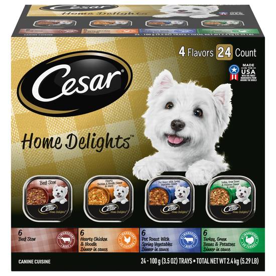 Cesar Home Delights 4 Flavors Canine Cuisine (24 ct)