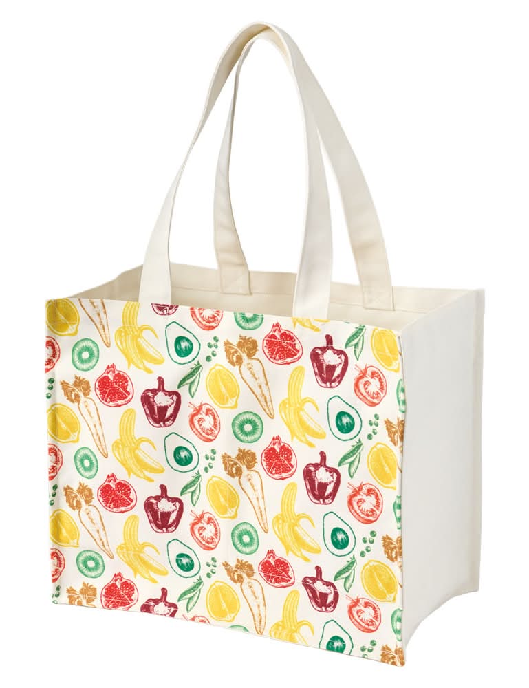LS LIVE IN STYLE Recycled Material Tote - Fruits & Veg Print