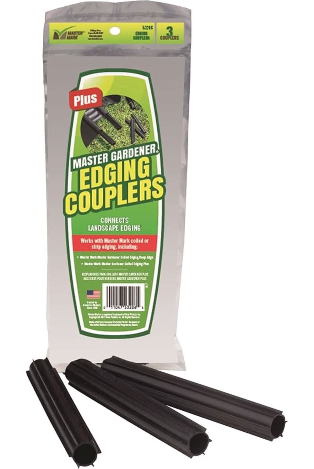Master Mark Plus 4 In. H Plastic Black Edging Coupler Kit