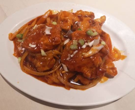 63. Côtelettes de porc Pékin avec riz / Pekinese pork Chop with rice / 京都猪扒