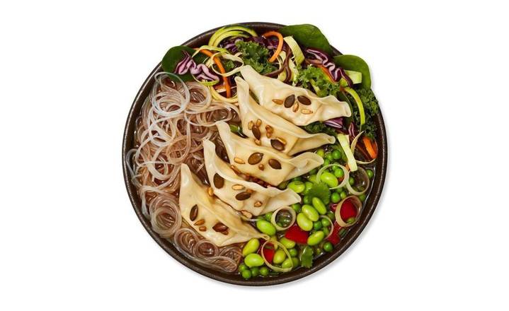 374 veggie gyoza crystal noodles & greens