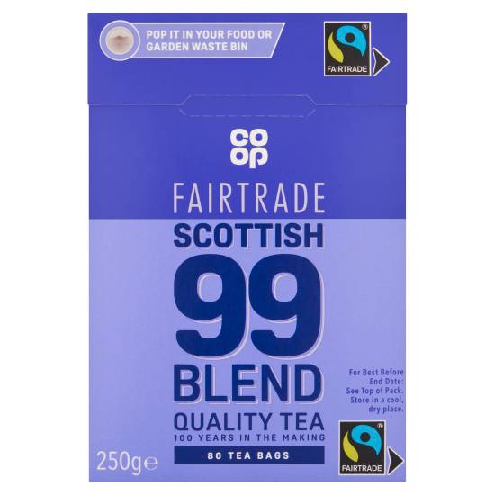 Co-Op Scottish 99 Blend Fairtrade Tea 80 Tea Bags 250g