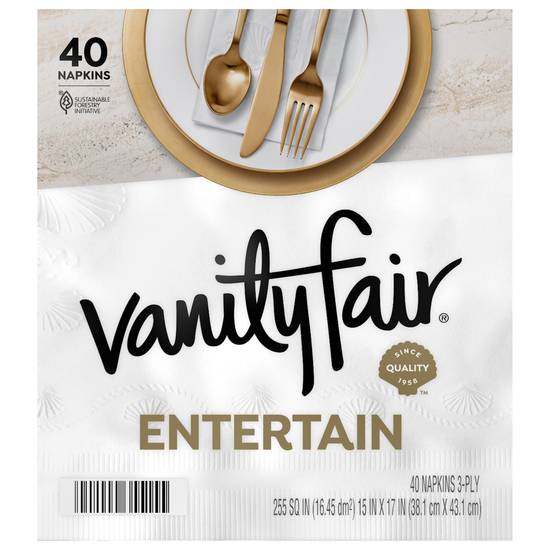 Vanity Fair Entertain Classic Napkins (40 ct)